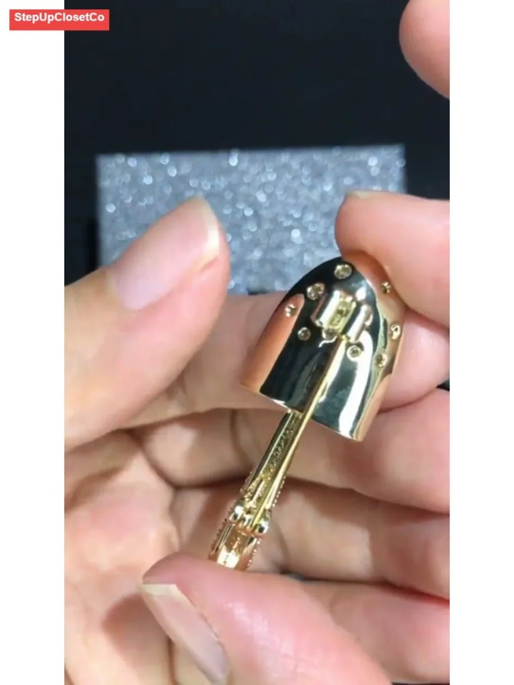Gold Plated Copper Brooch Pin with Zircon Gemstone - Stylish Women's Costume